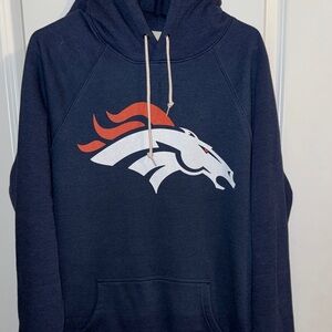 HOMAGE Navy Hoodie with Orange and White Graphic